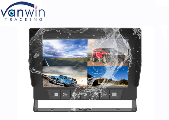 7 Inch 4 Splits AHD HD Waterproof TFT Car Monitor Rearview System With U-Shaped Frame