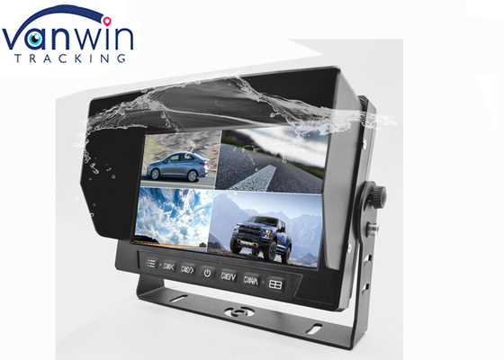 7 Inch 4 Splits AHD HD Waterproof TFT Car Monitor Rearview System With U-Shaped Frame