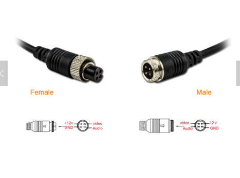 M12 4Pin Cable Adapter for CCTV Camera Connector Female to Male /Female Y splitter cable