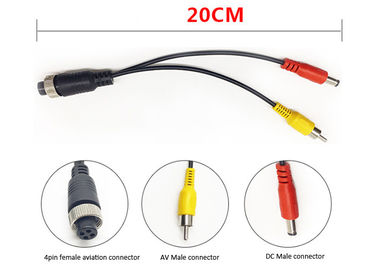 4 Pin Aviation Connector Cable BNC RCA Audio DVR Cable 23cm Length