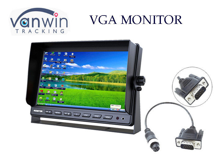 HDMI VGA TFT Car Monitor High Resolution With 2 Video Cameras Inputs