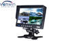 Quad car tft lcd monitor 7 inches Screen with 4 Video Cameras Inputs
