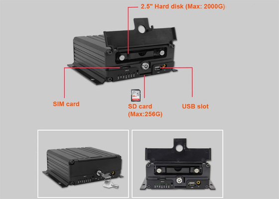 H.264 HDD SSD IPC 4 Channel Mobile DVR GPS WiFi For Truck Vehicle Car