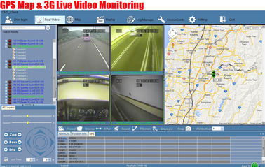 HDD 3G Vehicle Camera DVR Bus Passenger Counter System 4 Camera Digital Car GPS Tracking
