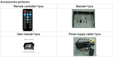 Rear View TFT Car Monitor 800 x 480 High Resolution with DVR Recording