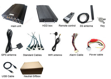 G-sensor GPS Vehicle Mobile DVR H.264 HDD 4 Channel 4G Online For Bus