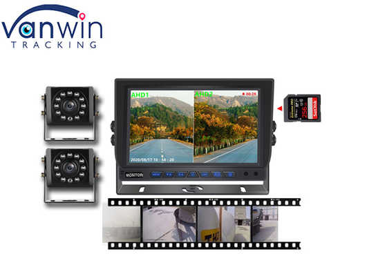 7'' 9'' 10'' 2 Splits AHD Car Display  TFT Car Monitor For 2 Channel Video Recording