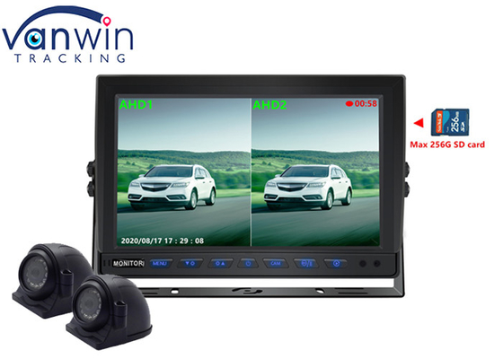 7'' 9'' 10'' 2 Splits AHD Car Display  TFT Car Monitor For 2 Channel Video Recording