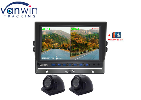 7'' 9'' 10'' 2 Splits AHD Car Display  TFT Car Monitor For 2 Channel Video Recording