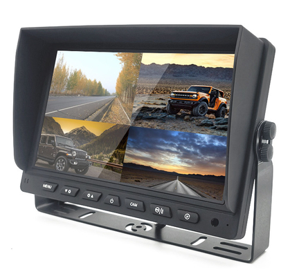 7inch 9inch 10 Inch AHD TFT Car Monitor Built In DVR For 4 Cameras System