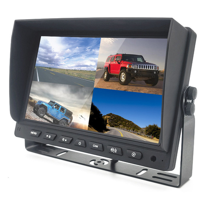 4 channel Heavy Duty DVR AHD TFT Car Monitor Split Screen For Truck Van Bus