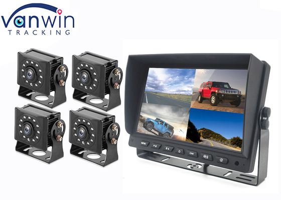 4 channel Heavy Duty DVR AHD TFT Car Monitor Split Screen For Truck Van Bus