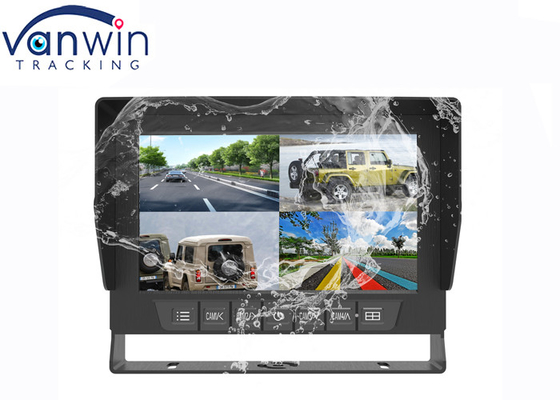 7 Inch 4 Splits AHD HD Waterproof TFT Car Monitor Rearview System With U-Shaped Frame