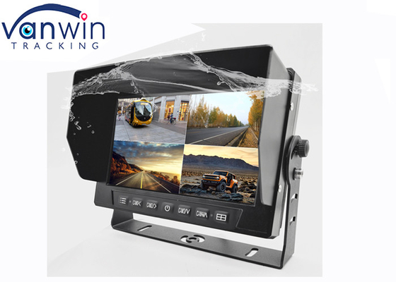 7 Inch 4 Splits AHD HD Waterproof TFT Car Monitor Rearview System With U-Shaped Frame