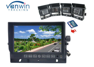 9 Inch All In One DVR car tft monitor , car tft lcd monitor with 4ch cameras recording