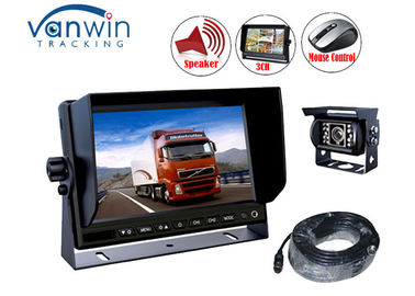 Heavy Duty Digital 3 Channel car lcd monitor for AHD cameras , 10.1 Inch