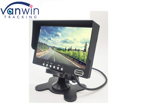 7 Inch Vehicle On Dash Backup Monitor Digital TFT LCD 2 Video Input For Mdvr Camera