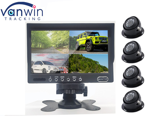 Car Monitor 7 Inch 4ch / 4 Split Rear View Camera LCD Display For Truck RV