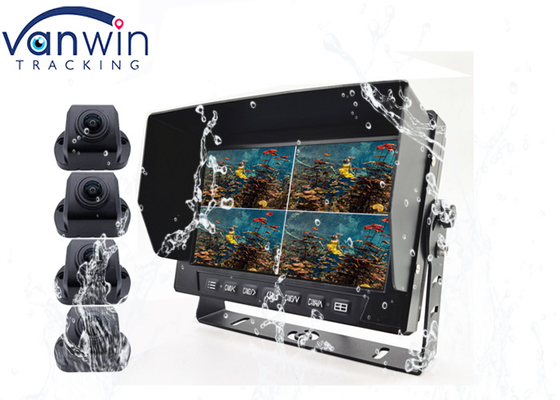 IP69K Waterproof Truck Bus Car Rear View Monitor 7 Inch With 4 Split