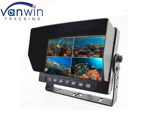 IP69K Waterproof Truck Bus Car Rear View Monitor 7 Inch With 4 Split