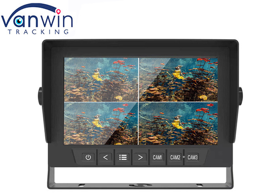 IP69K Waterproof Truck Bus Car Rear View Monitor 7 Inch With 4 Split