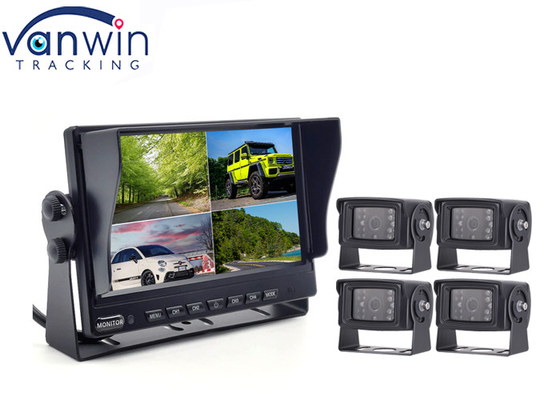 Black 7 Inch Car Monitor 4 Channel Video Input HD Screen