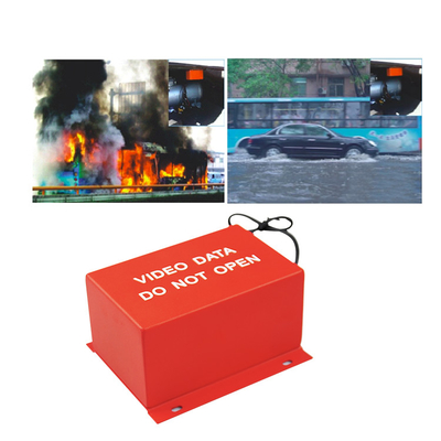 Vehicle Mobile Dvr Accessories Fireproof Waterproof Bright Red Color Protected Safe Box