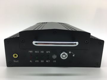 Compact 4 Channel Mobile DVR H.264 HDD with Panic Button Built - In GPS