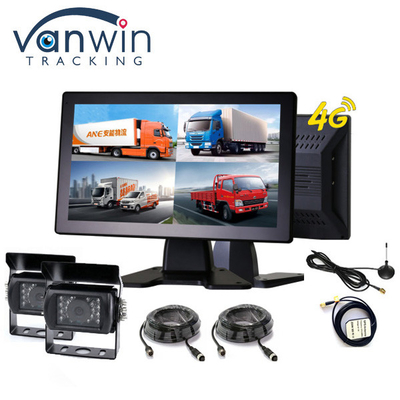 10.1 Inch Touch Screen 4G Car Bus Truck AHD Monitor System CCTV Camera 720P Night 4CH