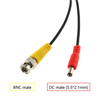 M12 4P Female To Male BNC And DC Extension Cable Aviation Plug For Car DVR System