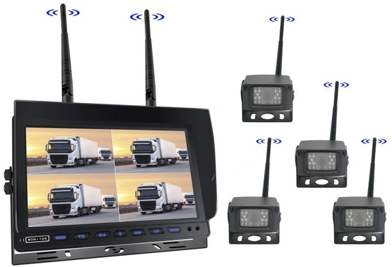 10 Inch Quad Split 4ch AHD Wireless 1080P Car Reverse Camera Monitor Kit