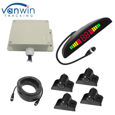 12V-24V Vehicles Reverse Backup Radar System with LED Display Front/Rear Parking Sensors