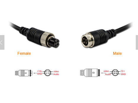 M12 4Pin Cable Adapter For CCTV Camera Connector Female To Male /Female Y Splitter Cable