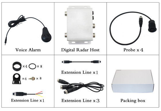 Waterproof Smart Reverse Backup System Blind Spot Sensor for Forklift Truck School Bus Parking