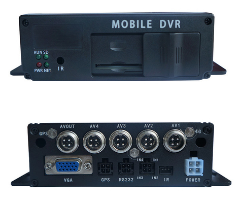 Free Software FHD 4CH SD Card Mobile DVR With Rechargeable Battery &amp; Super Capacitor