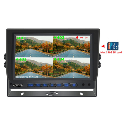 9inch AHD Car HD Screen Bus Security Ahd 960P Quad View Car Monitor For Truck Trailer