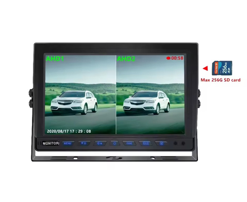 Hot Sale 9 inch 1024*600 AHD Quad Display Car Truck Security Camera System With Recording Function