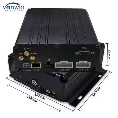 8-Channel Hard Disk SD Card Mobile DVR H.264 Car MDVR for Vehicle Safety Monitoring