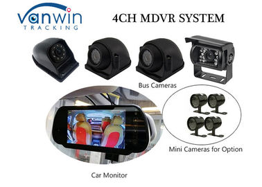 Compact 4 Channel 3G Mobile DVR With Built-In GPS Mirror Recording In SD Card for Vehicles