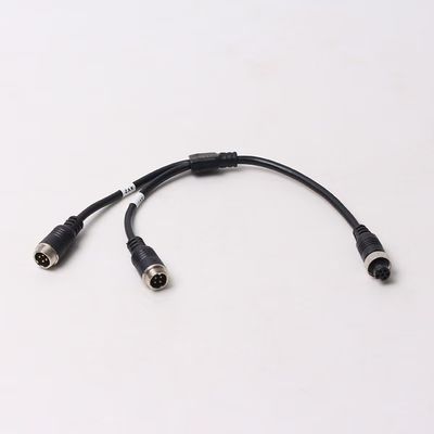Aviation Adapter Cable dual 4 Pin Male To 6 Pin Female Connector For 2 Cameras