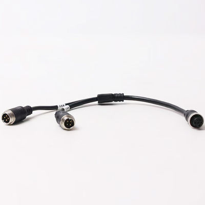 6-Pin Aviation Female To Dual 4P Male Aviation Adapter Cable For Vehicle Security System
