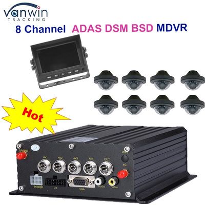 1080P H265 DUAL SD Card 8 Channel Mobile DVR with HDD Max 2TB for Taxi Trucks Vans