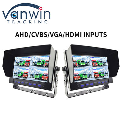 IP69K 7 / 10.1 Inch Waterproof AHD Quad TFT Car Monitor Dispaly For Universal Vehicles