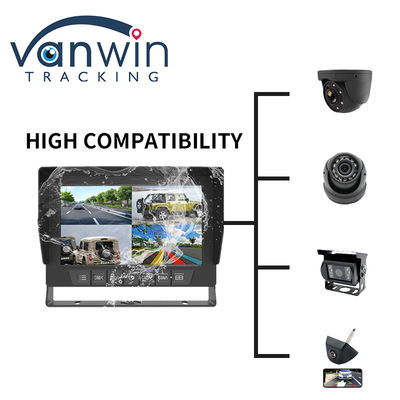 IP69K 7 / 10.1 Inch Waterproof AHD Quad TFT Car Monitor Dispaly For Universal Vehicles