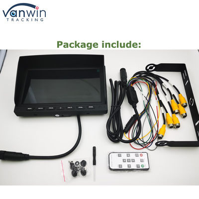 7 Inch Realtime GPS 4G AHD 4CH Monitor TFT Car Monitor Display for Car Bus Truck