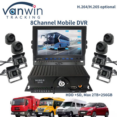 8 Channel 1080P AHD Mobile DVR Vehicle CCTV MDVR 2TB HDD For Truck Taxi Bus