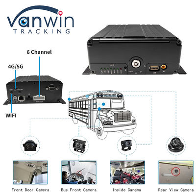 4G 6 Channel H. 265 HDD Car Mobile DVR For Security Camera Vehicle