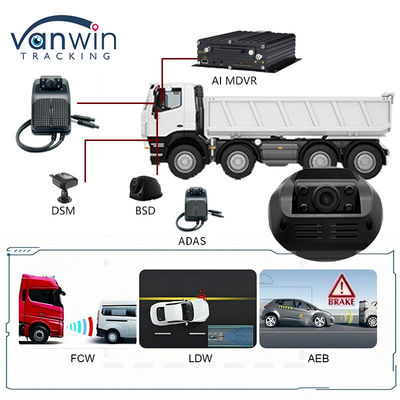 MINI 2CH 4CH 4G Dual Lens AI Dash Cam with ADAS DMS 4G GPS for Truck Bus Taxi