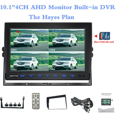 10.1 Inch AHD Quadripation Monitor Onboard Monitoring Display Screen