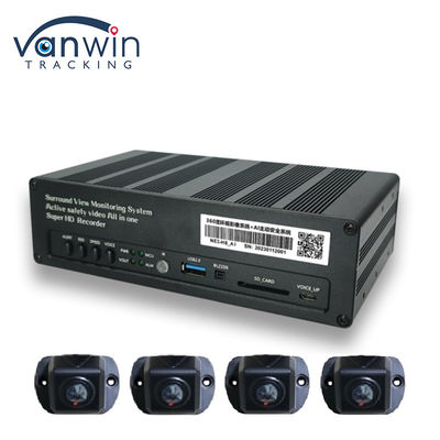 8 CH 4G 360 Panoramic Viewing MDVR With AI ADAS DSM BSD Panoramic View Car Vehicle DVR Camera System